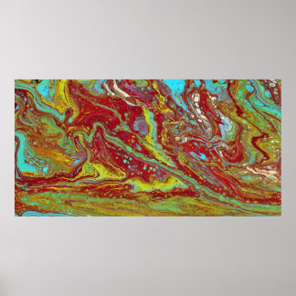 Saddle Up 3 Free Form Psychedelic Poster Print