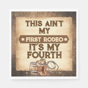 Saddle Up Country Western Birthday Decor Napkin