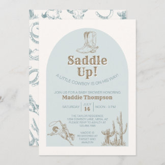 Saddle Up! Cowboy Baby Shower Invitation