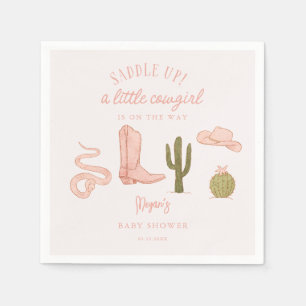 Saddle Up Cowgirl Baby Shower Napkins