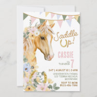 Saddle up, Cowgirl Birthday, Rodeo, Horse Birthday