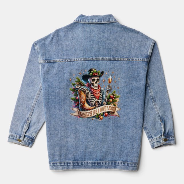 Saddle Up For A Rowdy 2025 Denim Jacket (Back)