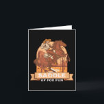 Saddle Up For Fun Cowboy Western Riding Humour Tan Card<br><div class="desc">Saddle Up For Fun Cowboy Western Riding Humour Tank Top</div>