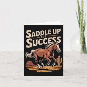 Saddle Up For Success Western Motivation  Card
