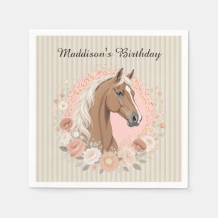 Saddle Up Horse Party Napkin