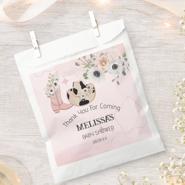 Saddle Up Modern Western Cowgirl Thank You Favour Bag (Creator Uploaded)