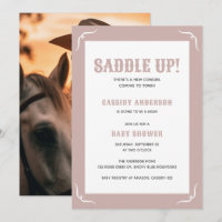 Saddle Up Soft Pink Cowgirl Western Baby Shower