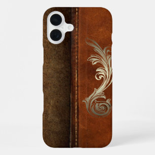 Saddle Up Tan Faux Leather iPhone Case