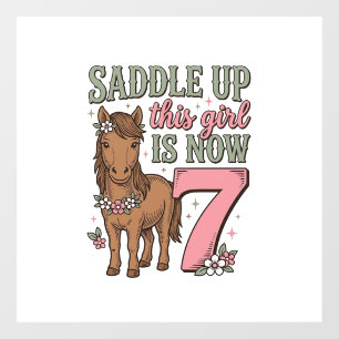 Saddle Up This Girl Is Now 7 Horse Birthday Shirt