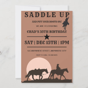 Saddle Up Western Birthday Party Invitation