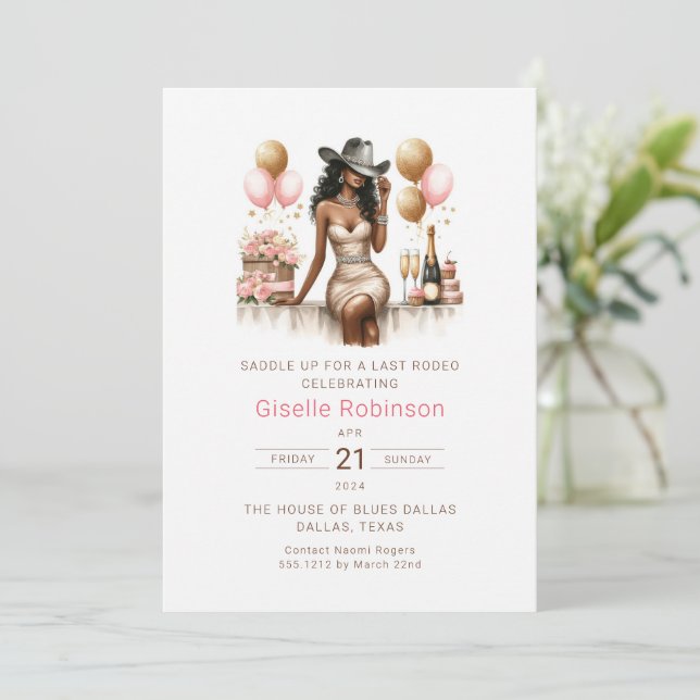 Saddle Up Western Bridal Shower Invitation (Standing Front)