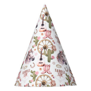 Saddle Up Western Cowgirl Party Hat