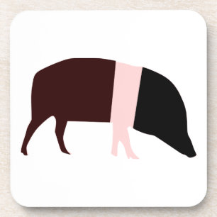Saddleback Pig Cork Coaster
