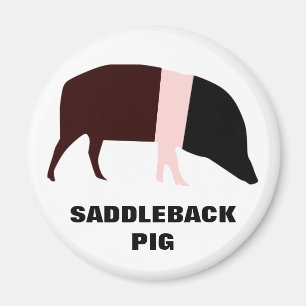 Saddleback Pig Customisable Magnet