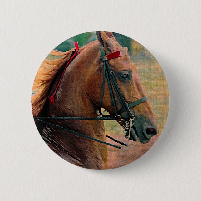 Saddlebred Faux Painting 6 Cm Round Badge (Front)