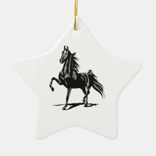 SADDLEBRED HORSE CERAMIC TREE DECORATION