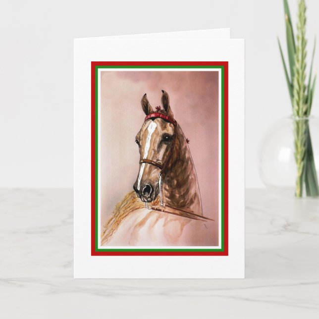 Saddlebred Horse Christmas Card (Front)