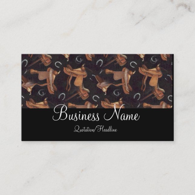 Saddles & Horseshoes Business Cards (Front)