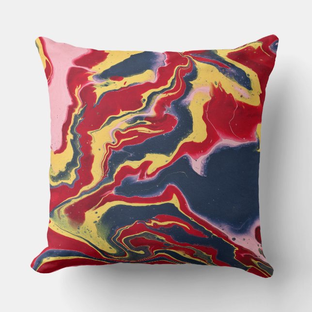 Sadie 1 Crazy Colourful Abstract Accent Pillow (Front)
