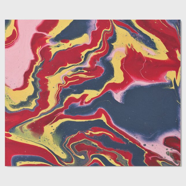 Sadie 1 Crazy Colourful Abstract Wrapping Paper (Flat)