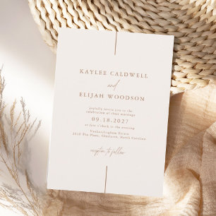 SADIE Elegant Minimalist Lines Wedding Invitation