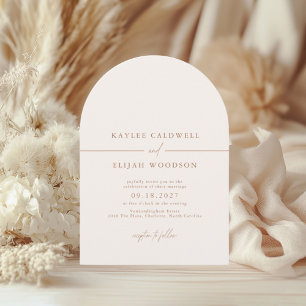 SADIE Elegant Minimalist Lines Wedding  Invitation