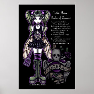 Sadie Gothic Faery Rules of Conduct Poster