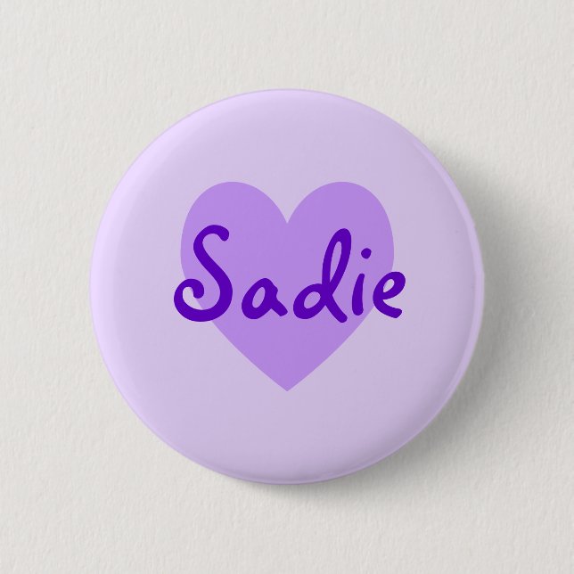 Sadie in Purple 6 Cm Round Badge (Front)