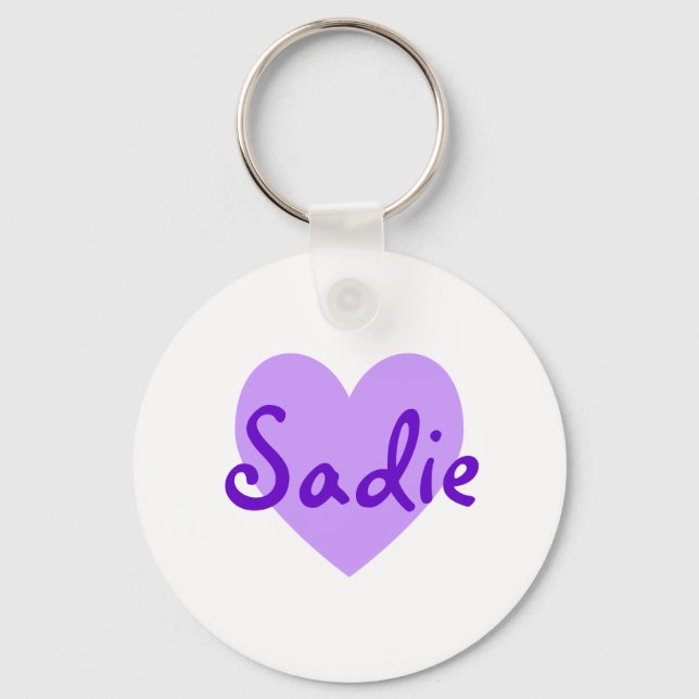 Sadie in Purple Key Ring (Front)