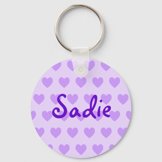 Sadie in Purple Key Ring (Front)