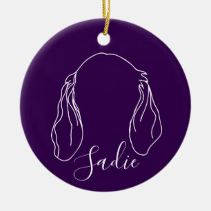 Sadie Ornament (Paw Prints)
