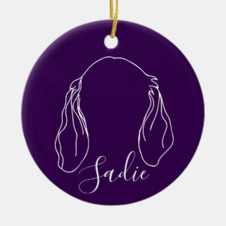 Sadie Ornament (Paw Prints)