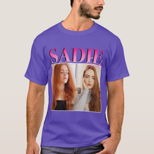 Sadie Sink 90s Retro Design T-Shirt (Front)