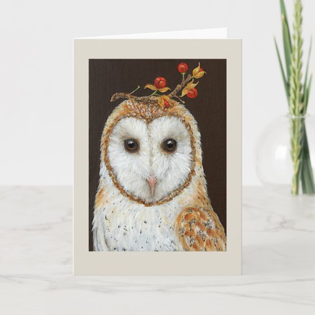 Sadie the barn owl card (Front)