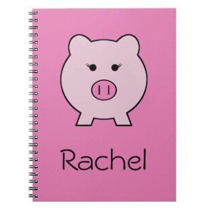 Sadie the Pink Pig ~ Cute Girly Kawaii Notebook