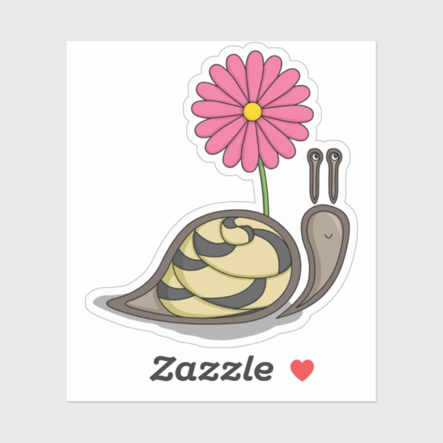 Sadie the Snail Contour Sticker (Sheet)
