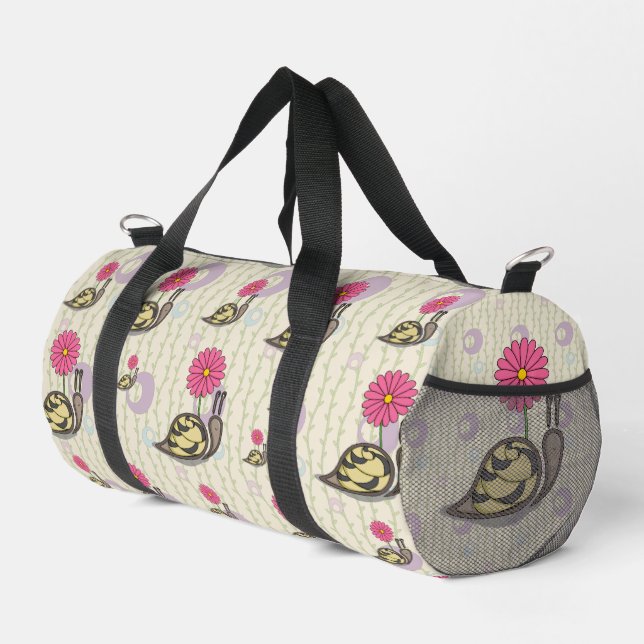 Sadie the Snail Duffle Bag (Right Corner)