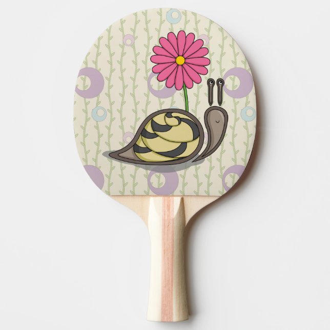 Sadie the Snail Ping Pong Paddle (Front)