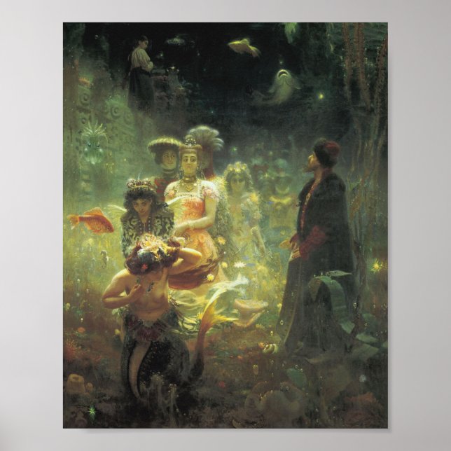 Sadko In The Underwater Kingdom By llya Repin Poster (Front)