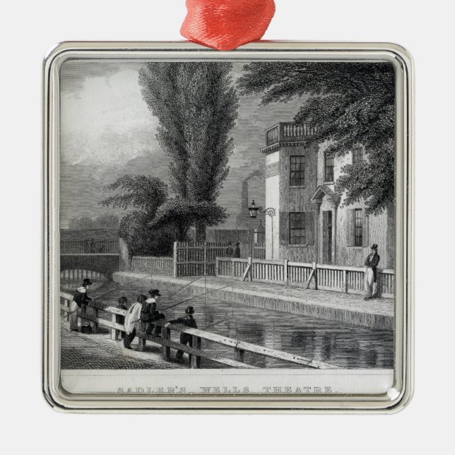 Sadler's Wells Theatre, engraved by J. Garner Metal Tree Decoration (Front)