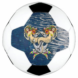 Sadly mermaids at anchor soccer ball