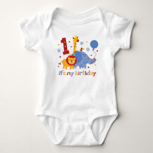 Safari 1st Birthday Baby Bodysuit