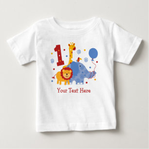 Safari 1st Birthday Custom Baby T-Shirt