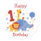 Safari 1st Birthday Custom Sticker