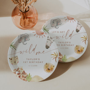 SAFARI 1st Birthday Party Paper Plate