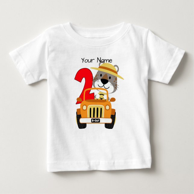 Safari 2nd Birthday Baby T-Shirt (Front)