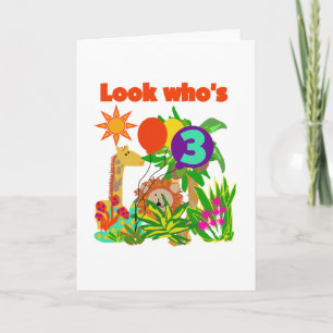 Safari 3rd Birthday Tshirts and Gifts Card