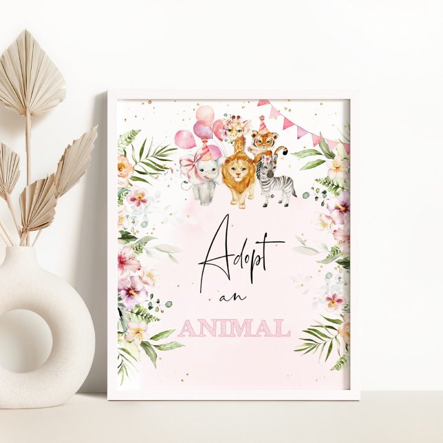 Safari adopt an aminal birthday poster (Creator Uploaded)