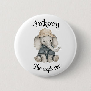 Safari Adventure Babies Cute Watercolour Animals 6 Cm Round Badge