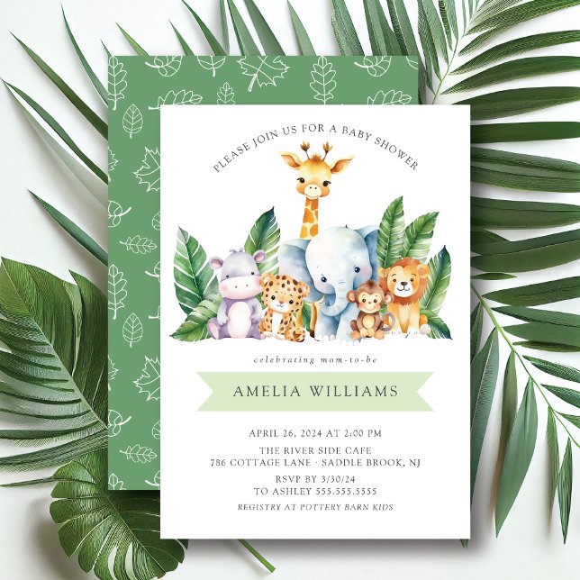 Safari Adventure Baby Shower Invitation (Creator Uploaded)